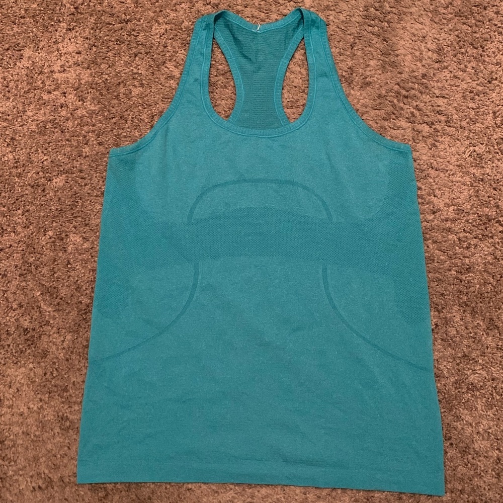 Lulu Lemon Athletica blue tank top